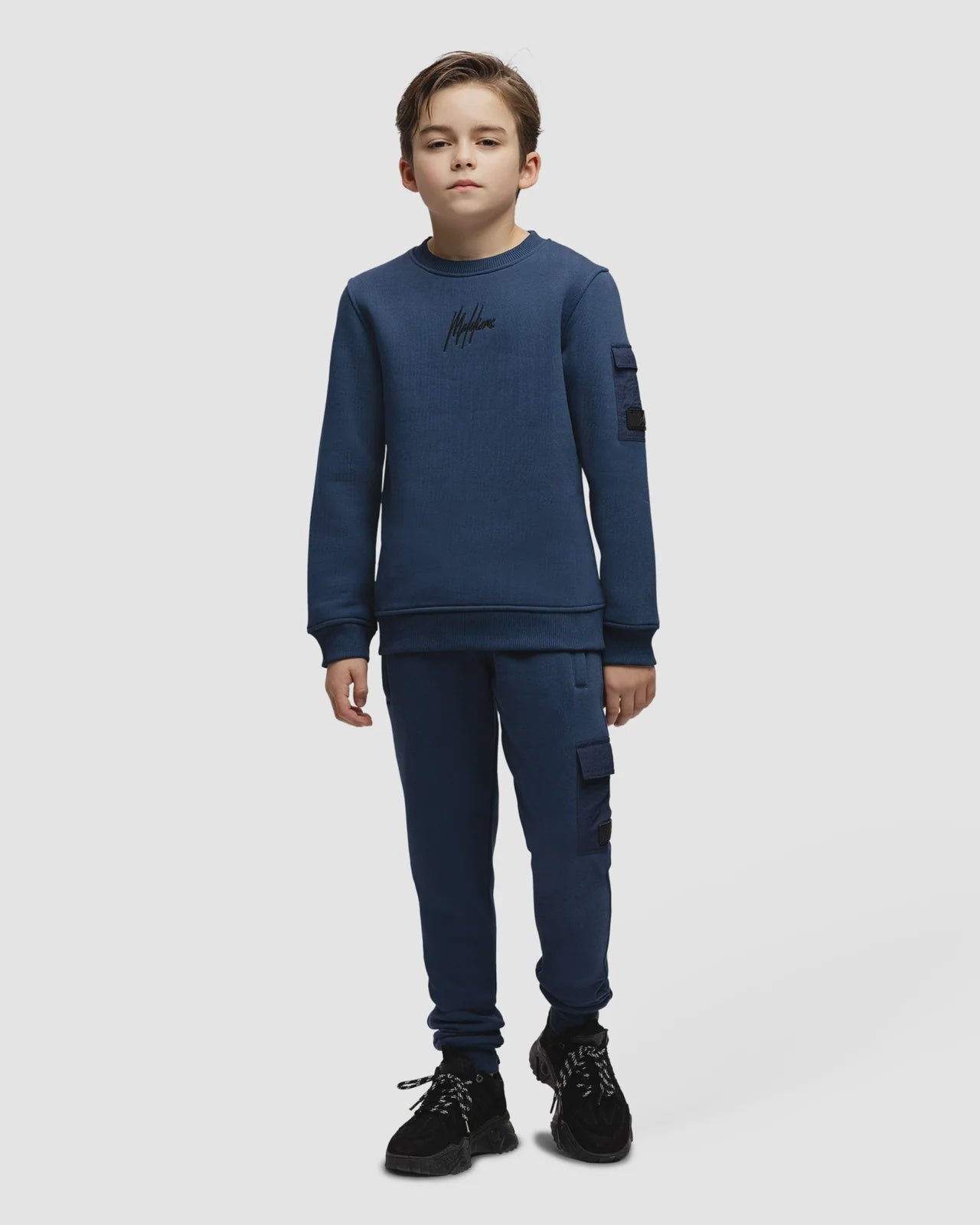 Malelions Junior Nylon Pocket Sweatpants | Navy