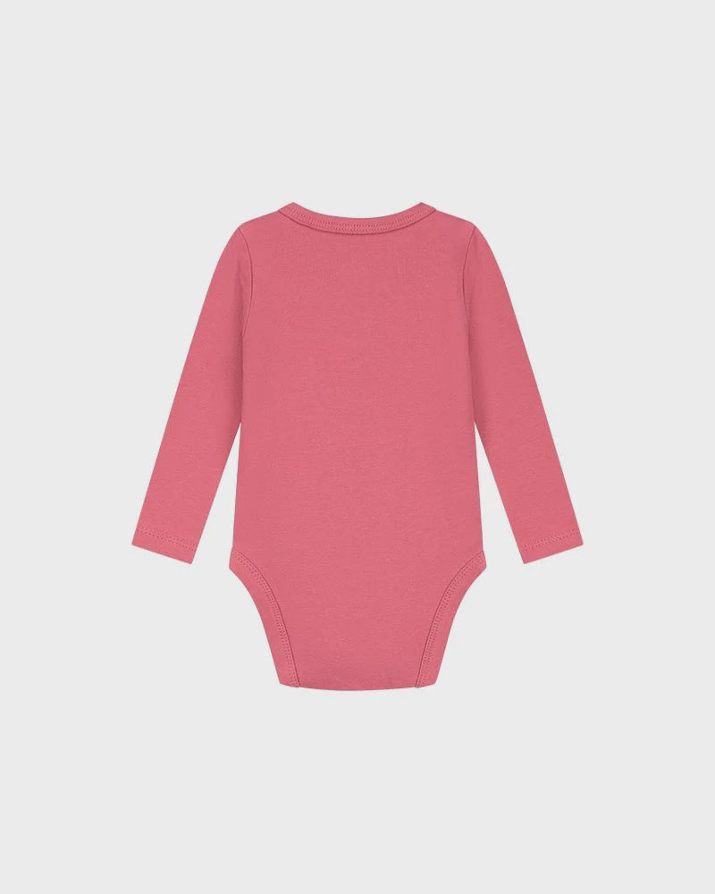 Malelions Baby Longsleeve Bodysuit | Dark Pink
