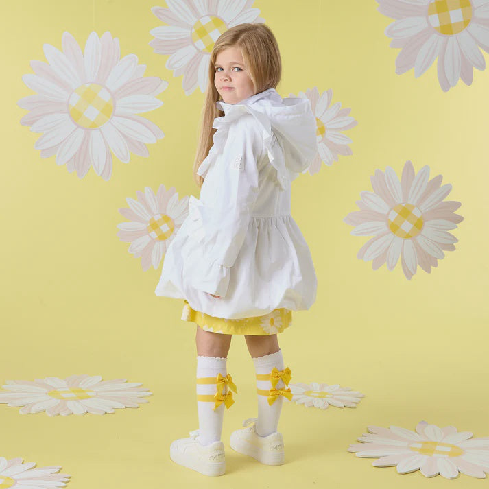 A'dee White Dawn Knee High Socks