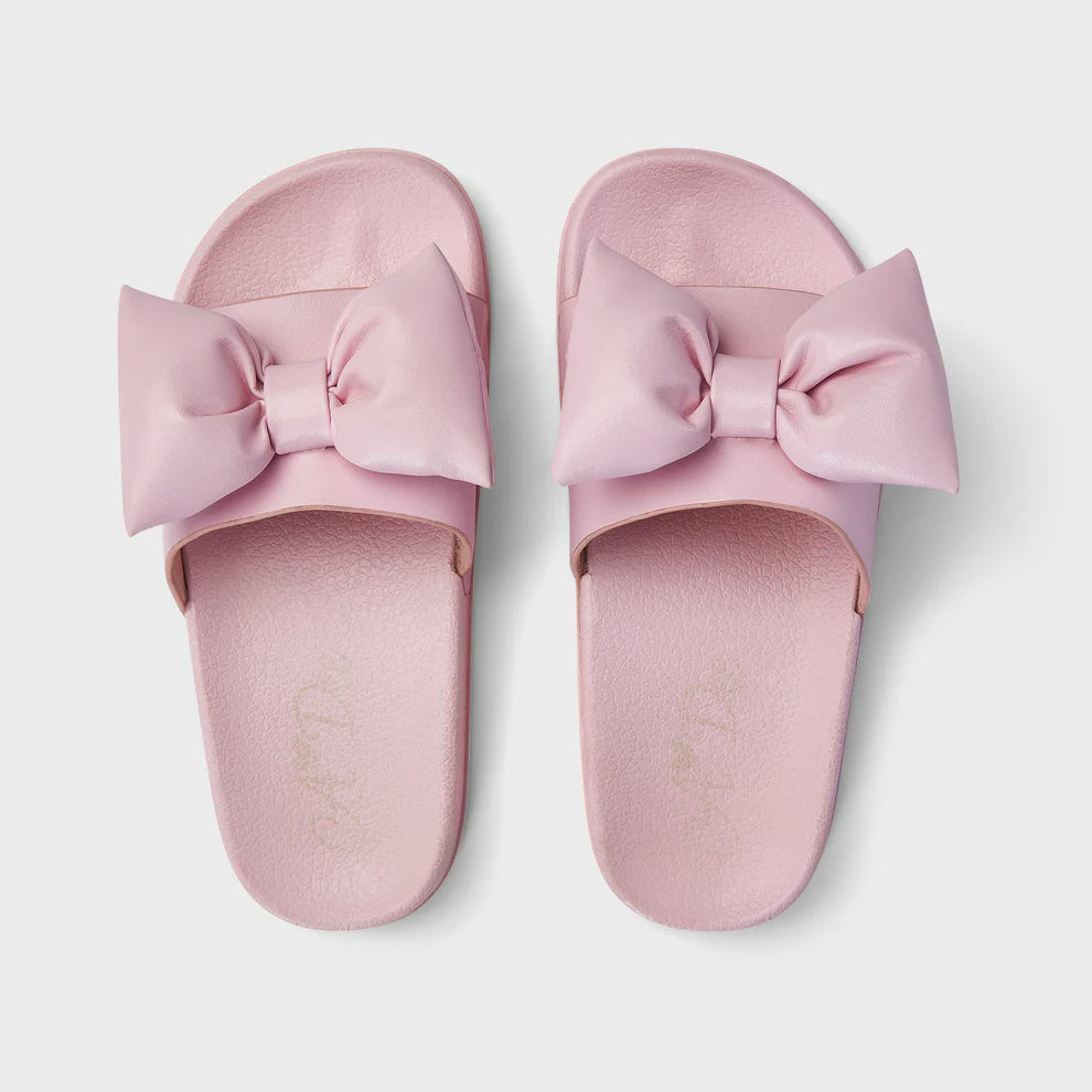 A'dee Pink Bowty Sliders