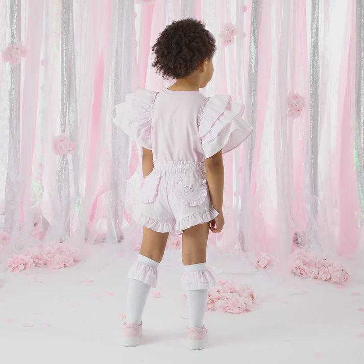 A'dee White Colette Knee High Socks