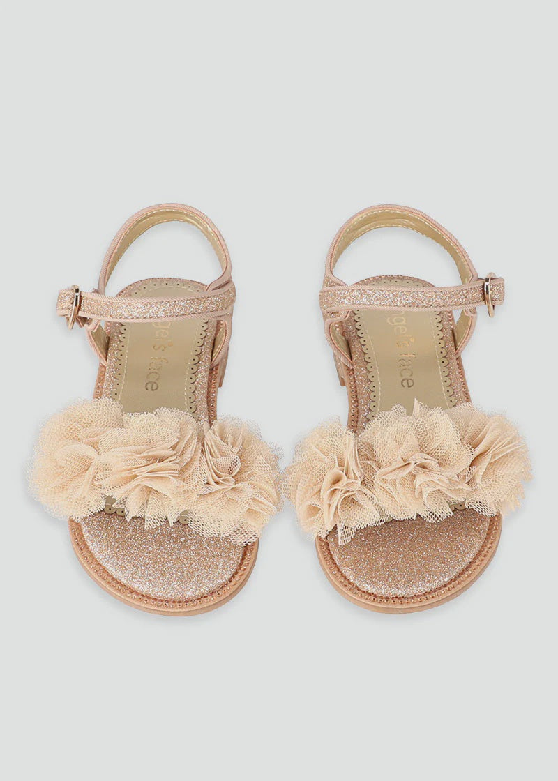 Angel’s Face Carmen Corsage Sandals Rose Gold