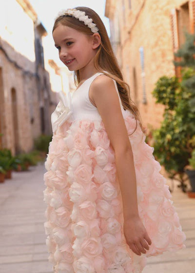 Angel's Face ReeRee 3D Roses Dress Snowdrop/Pink