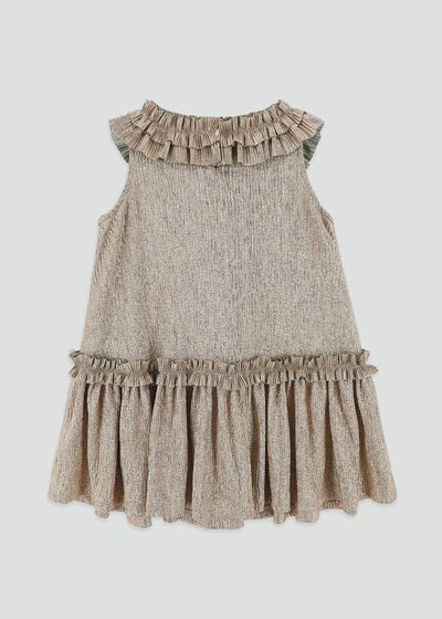 Angel's Face  Ember Pleated Dress Gold