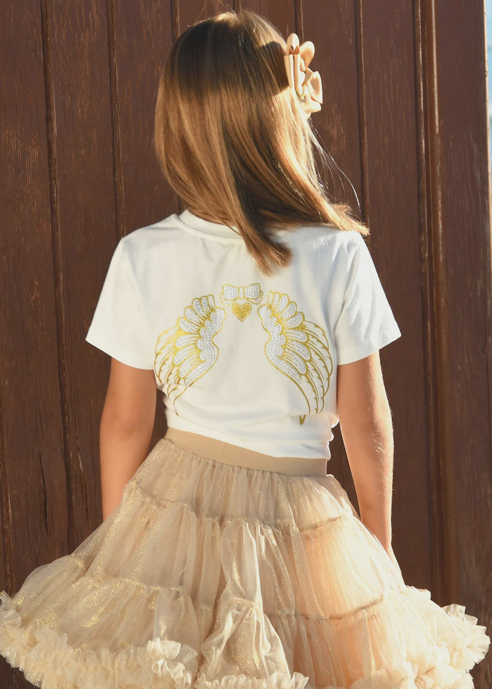 Angel’s Face Amelia Wings Printed Tee Snowdrop