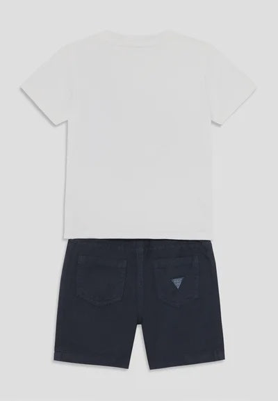guess SET SS T-SHIRT + LINEN SHORTS
