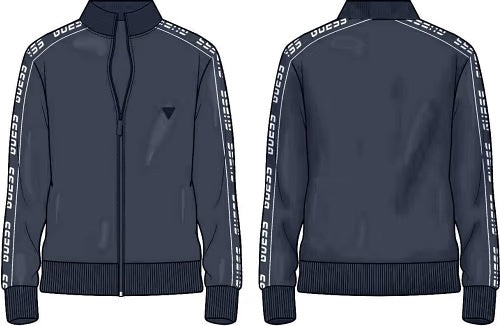 Guess sweatshirt w/zip slik blue
