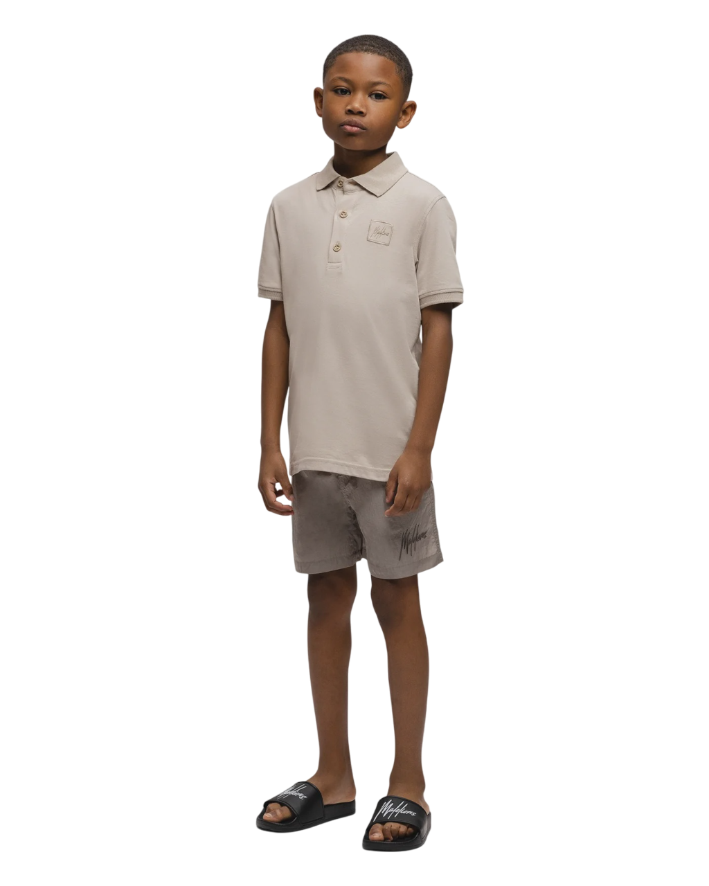 Malelions Junior Patch Polo | Taupe