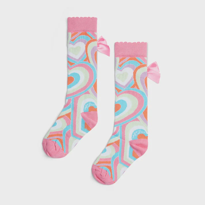 A'dee Pink Elena Knee High Socks