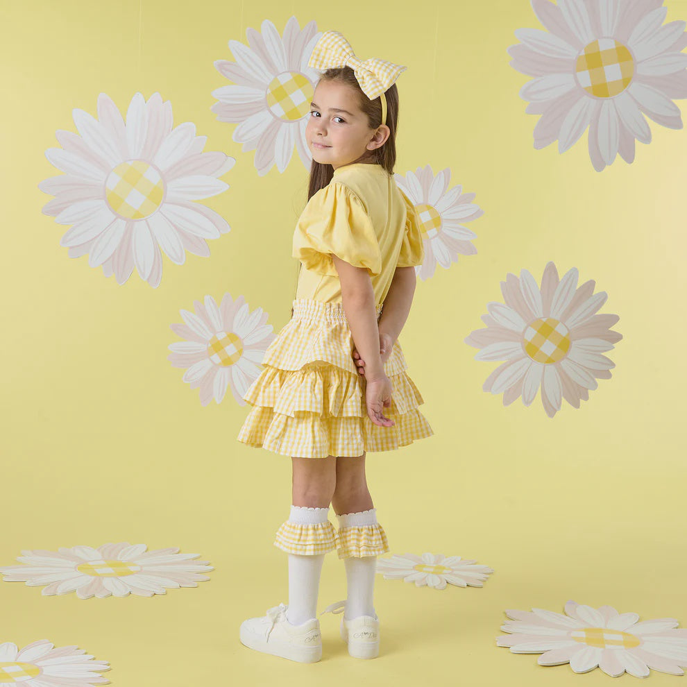 A'dee White Daria Knee High Socks