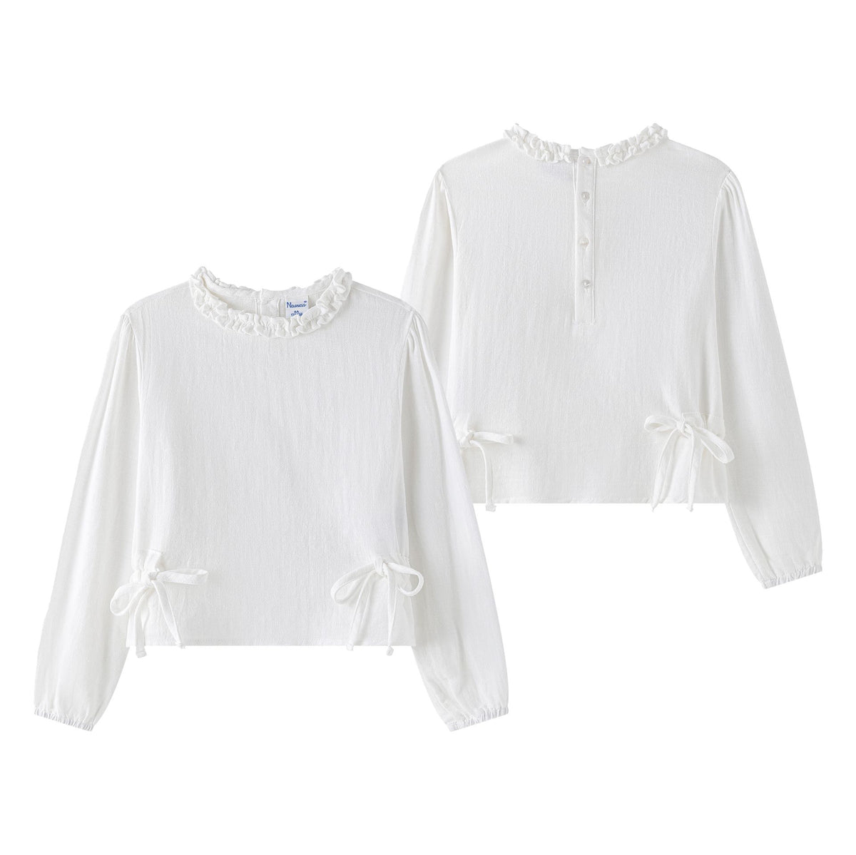 Blouse à manches longues et poignets élastiques pour fille