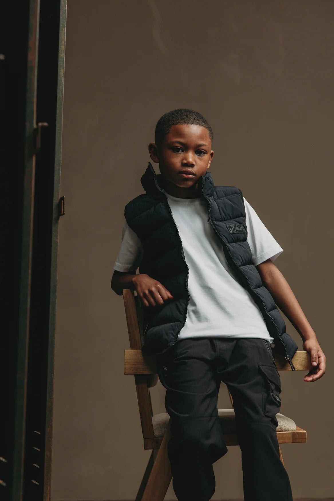 Malelions Junior Nylon Padded Vest Black