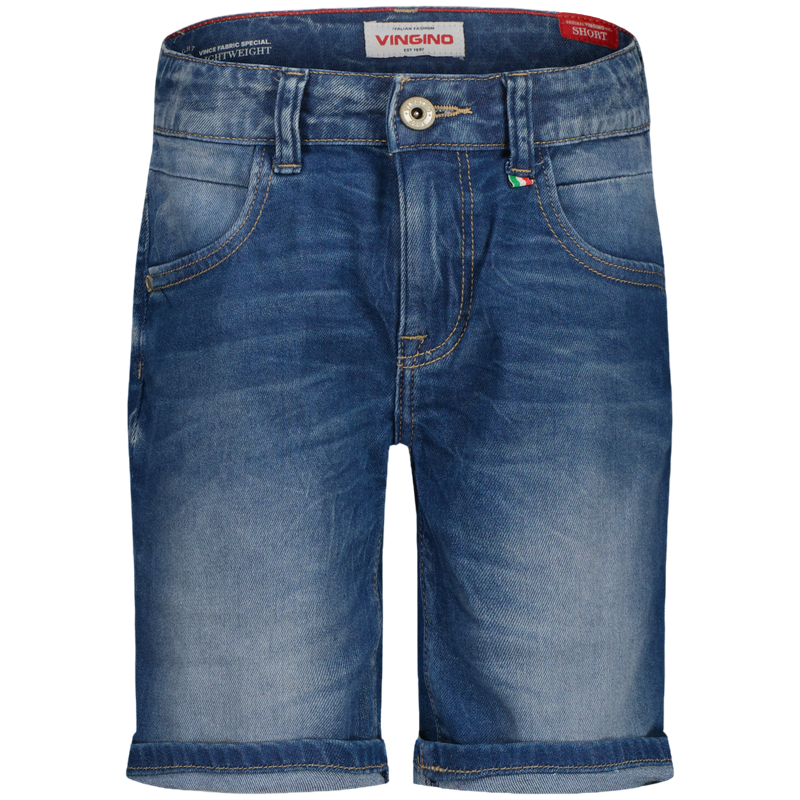 Vingino regular denim short donker blauw
