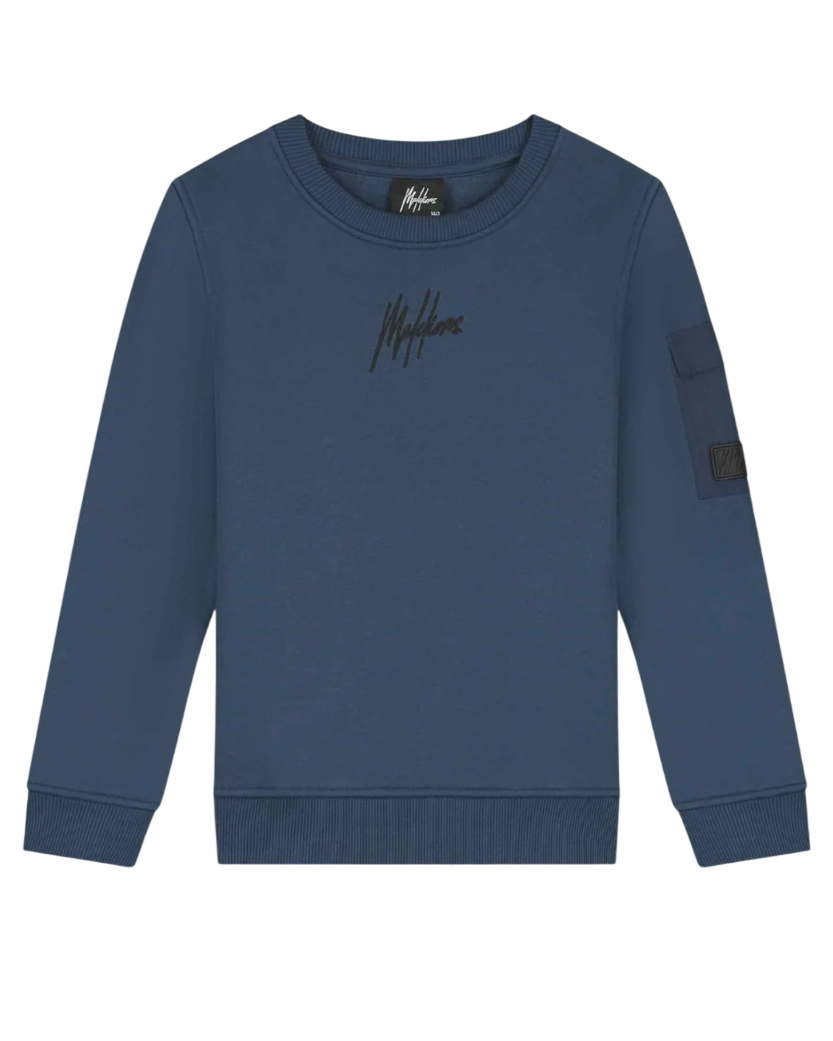 Malelions Junior Nylon Pocket Sweater | Navy