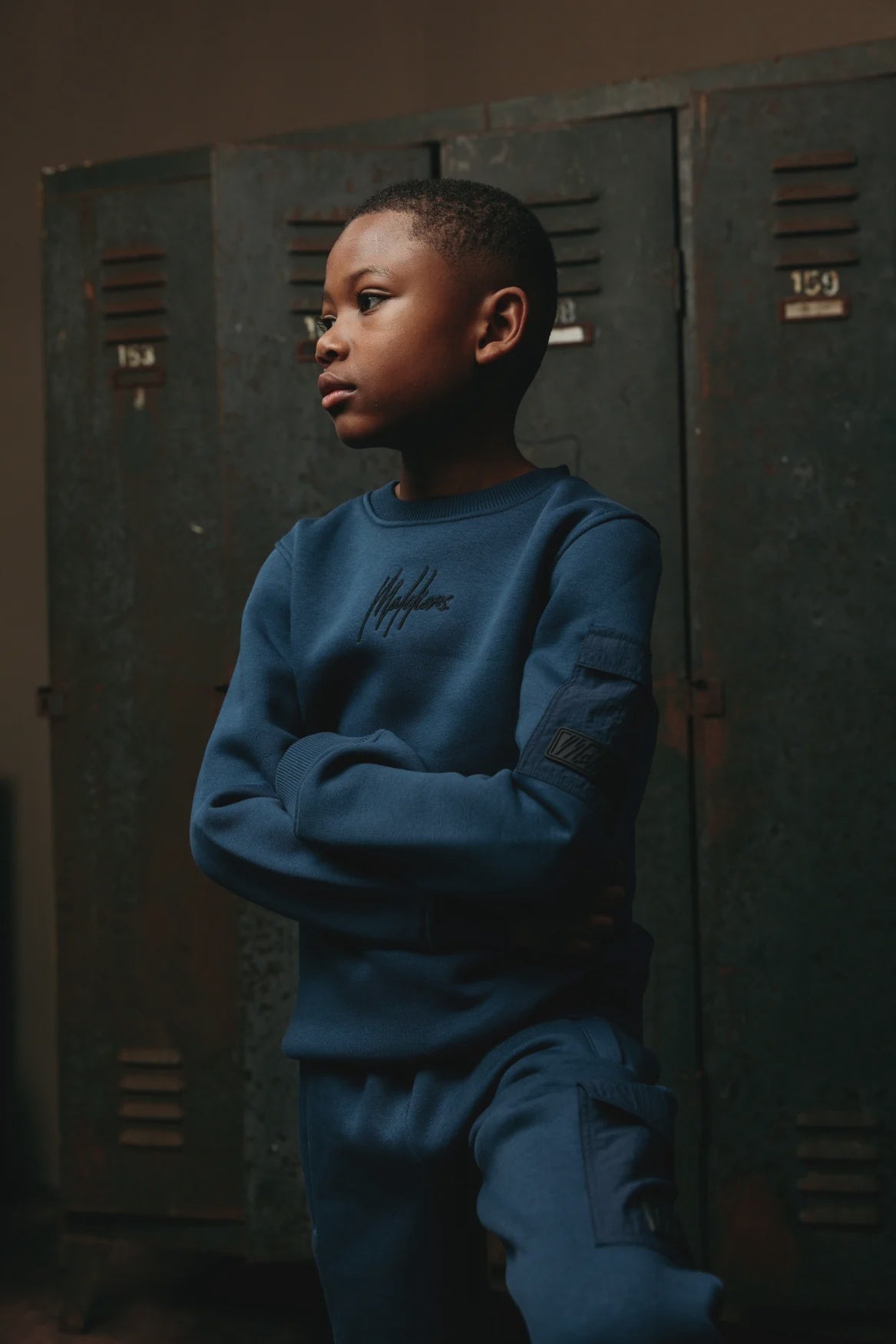 Malelions Junior Nylon Pocket Sweater | Navy