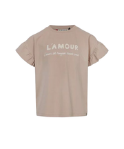 LOOXS Little T-shirt Beige ruffle Merk: LOOXS Little |
