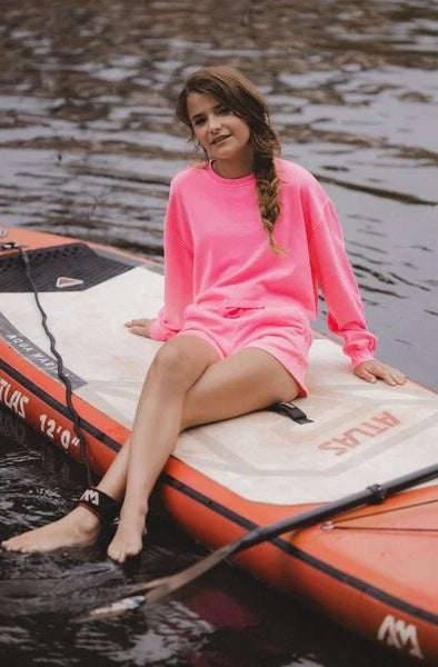 LOOXS 10sixteen Cropped sweater Neon Pink