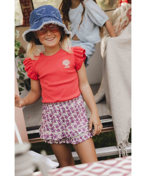 LOOXS Little T-shirt ribjersey Rood