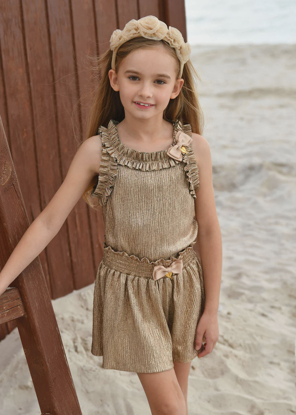 Angel’s Face Fortunate Top and Shorts Set Gold