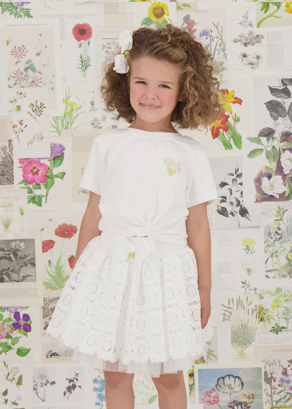 Angels face Blossom Lace Skirt Snowdrop