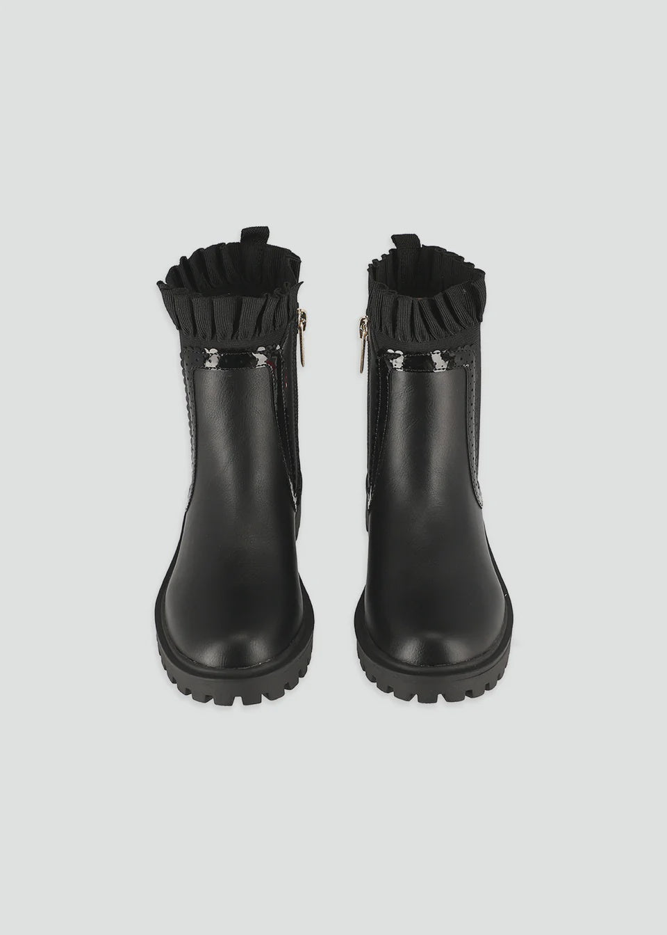 Angels Face CHELSEA RUFFLE BOOT BLACK