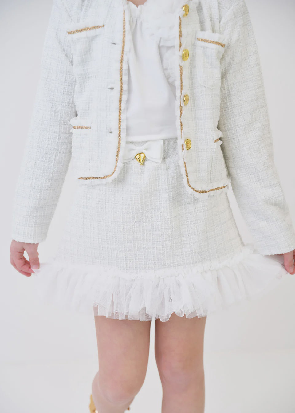 Angel’s Face  Marylouise Tweed Skirt Snowdrop