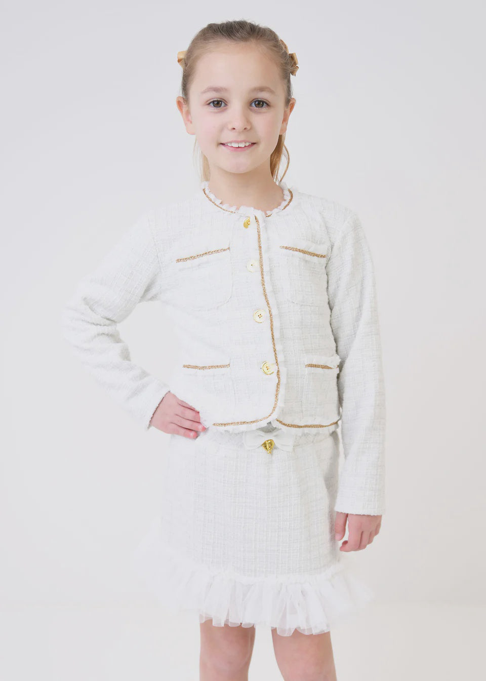 Angel’s Face Mary Tweed Jacket Snowdrop