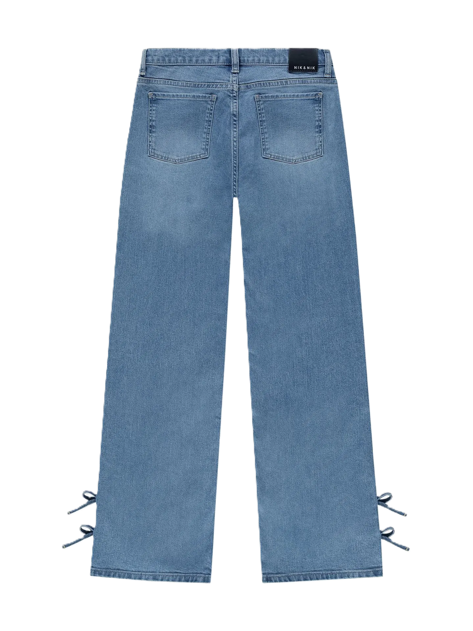 Nik & Nik Jeans met decoratieve strikjes Blair Denim Pants
