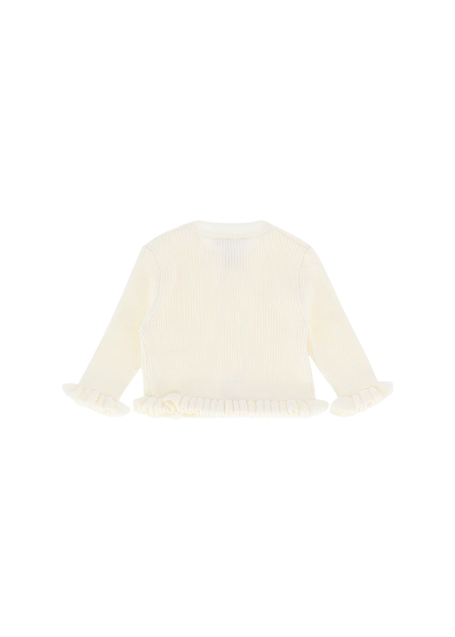 Angel's face Tyler Baby Ribbed Cardigan Vanilla