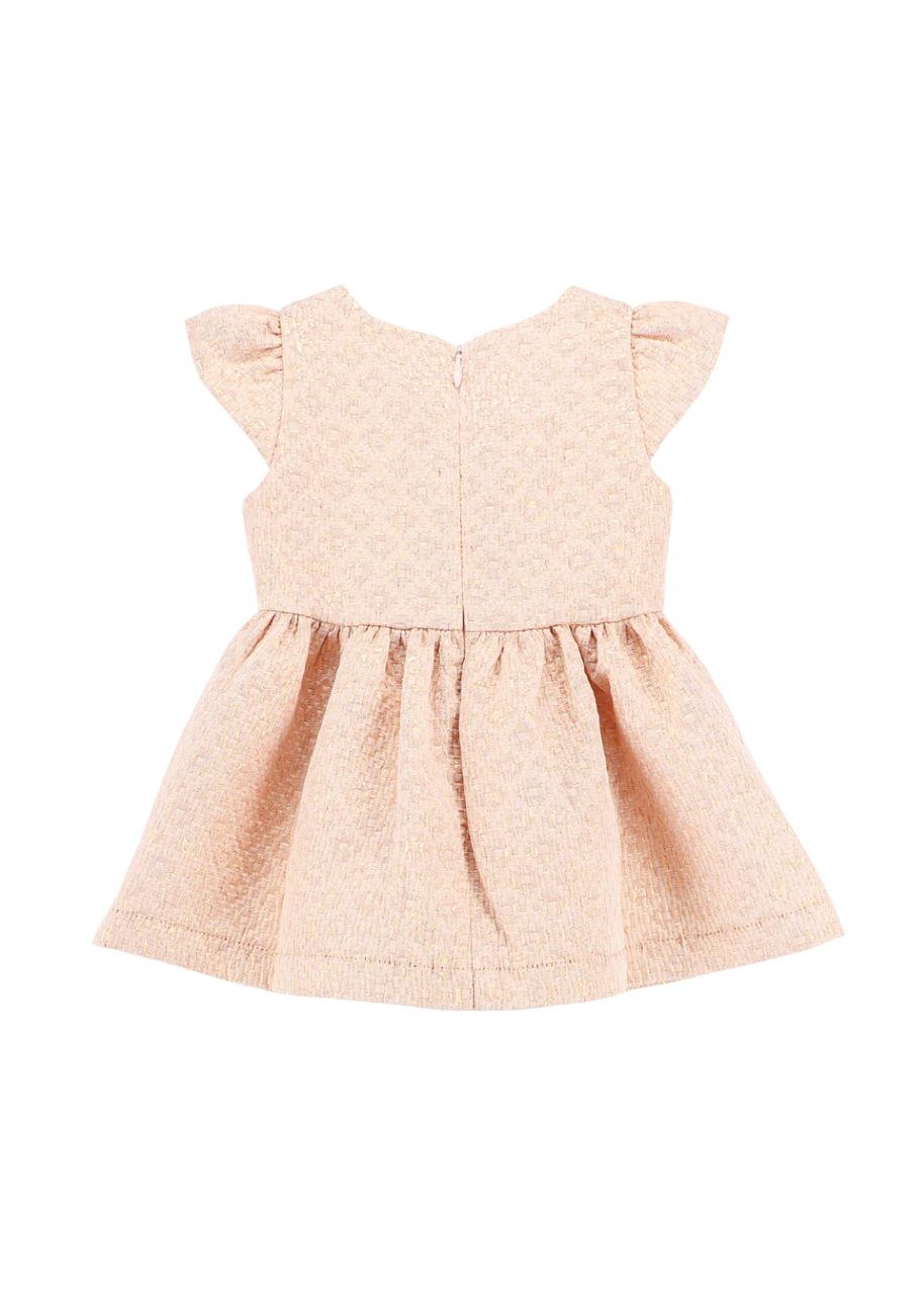 Angel's face Rhiannon Baby Jacquard Dress Rose Gold