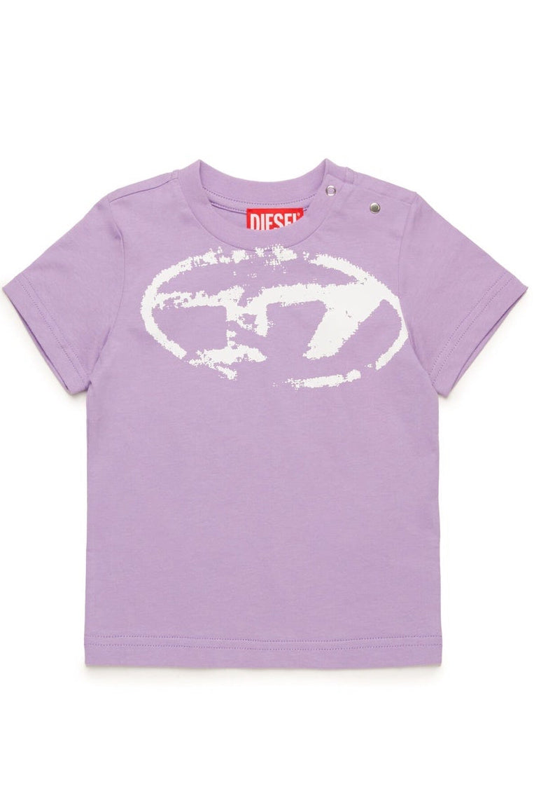 Diesel T-shirt with distressed Oval D logo