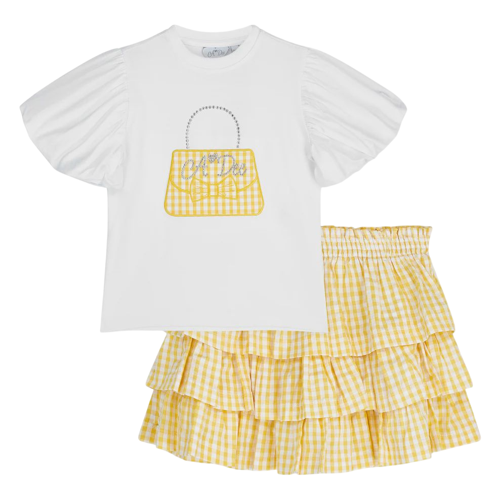 A'dee White Dolores Skirt Set