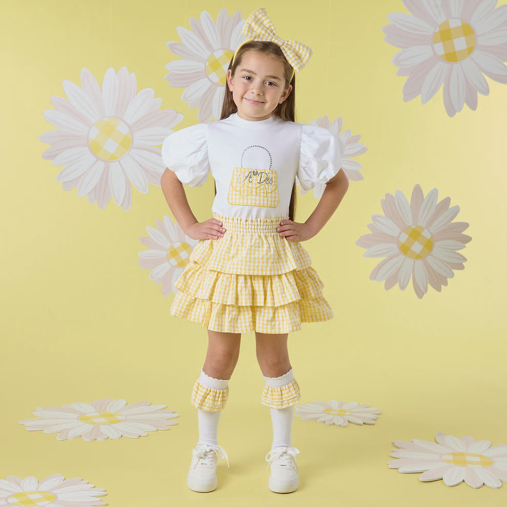 A'dee White Dolores Skirt Set