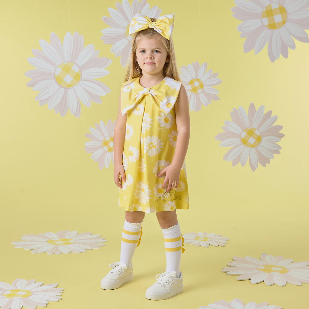 A'dee Yellow Dottie Dress