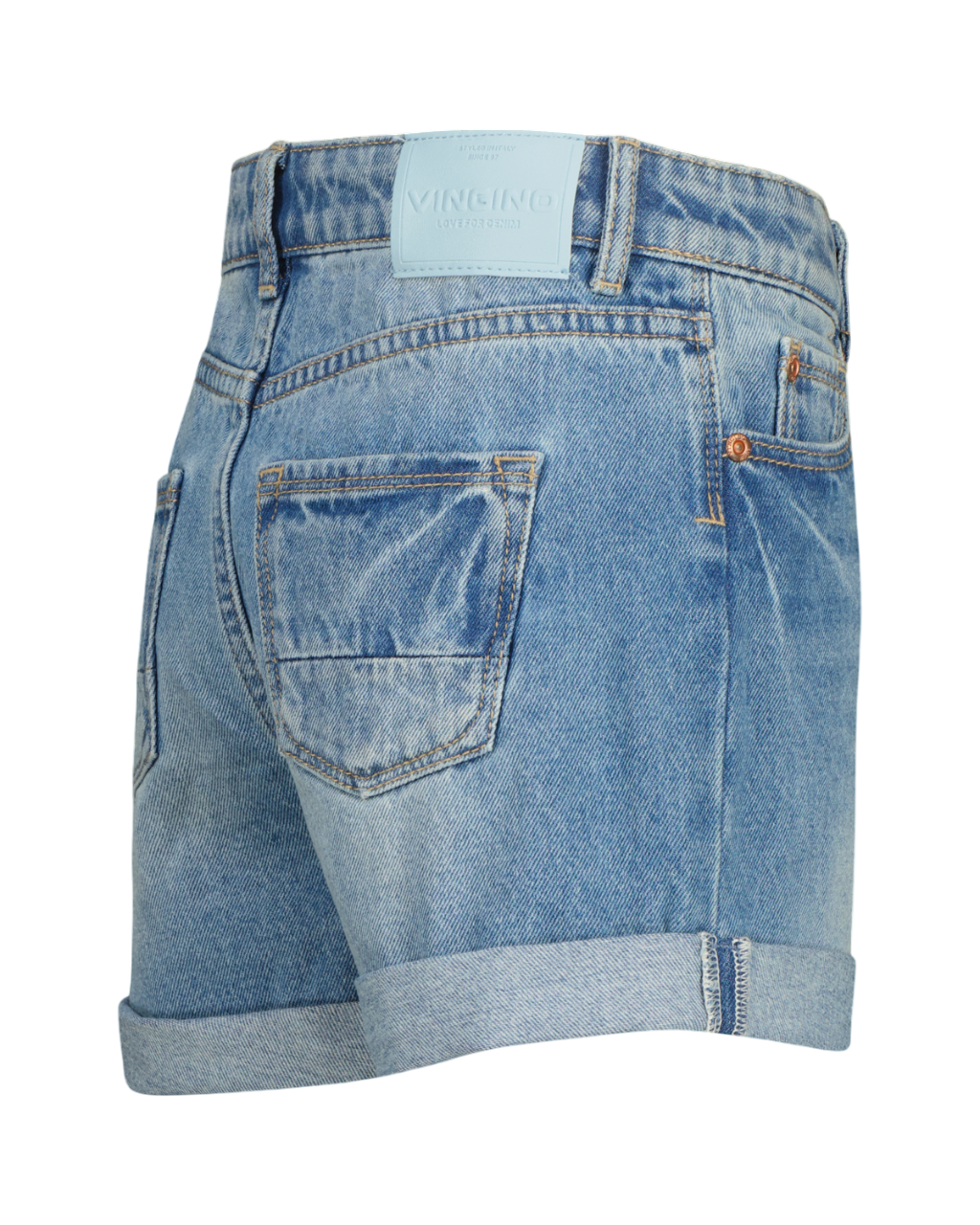 Vingino Regular Jeans 'Dewi' in Blauw Denim korte broek