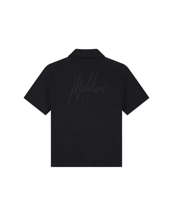 Malelions Junior Waffle Shirt Black