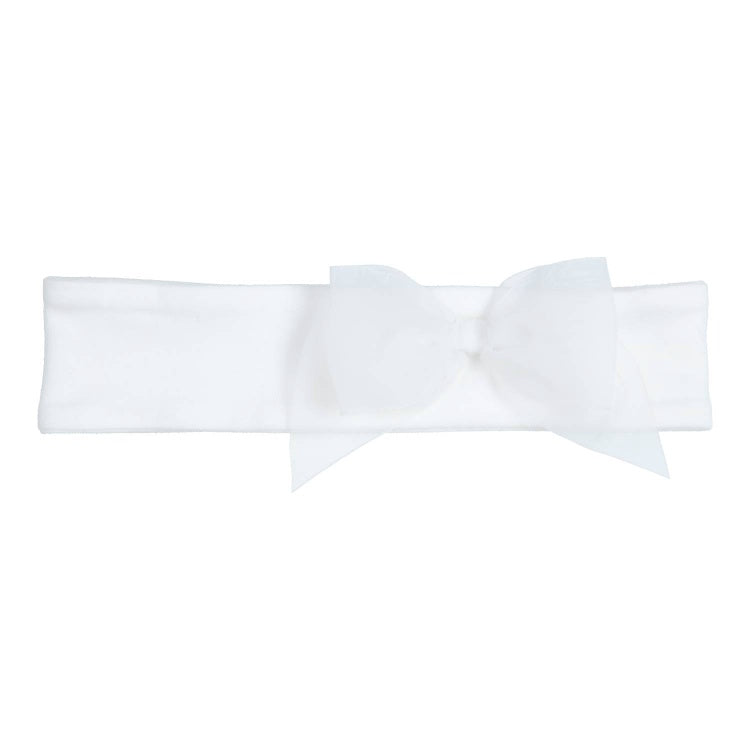 Gymp Headband Aerobic Bow Withe