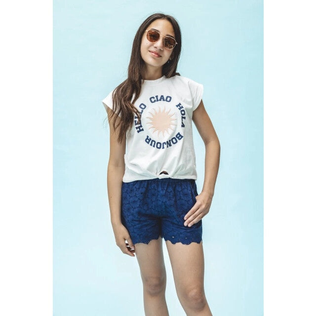 LOOXS 10sixteen Jersey mouwloze top Offwhite