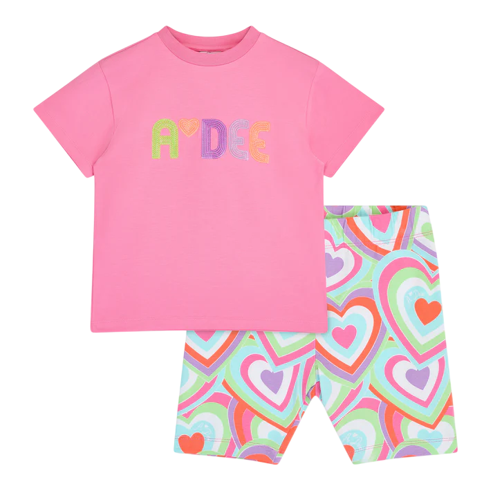 A'dee Pink Ellie Cycling Shorts Set