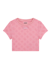 Guess Jacquard T-shirt met peony- en 4G-logo