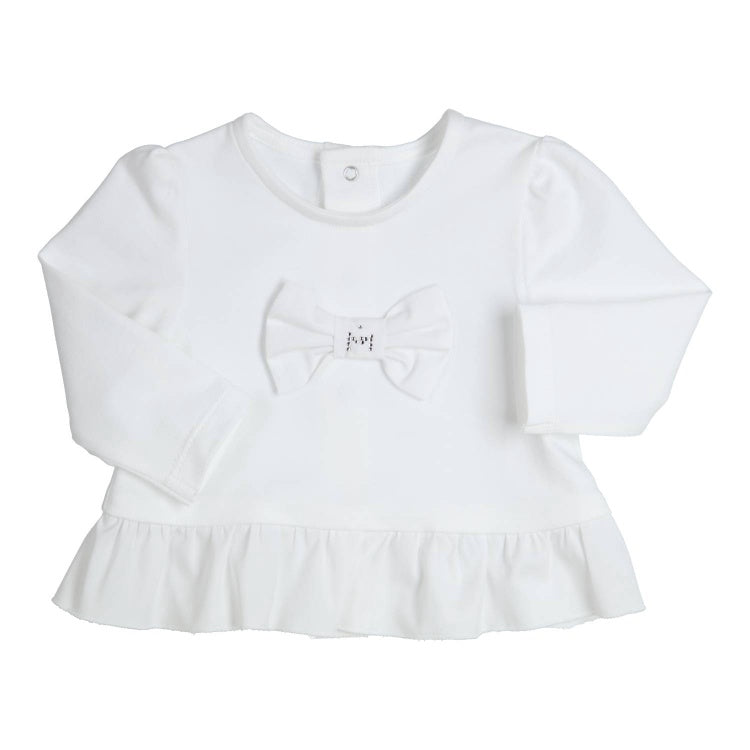 Gymp  Tunic Aerobic Bow White