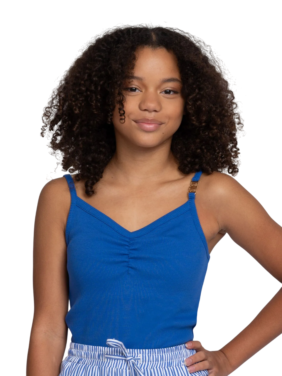 Nik & Nik   luuna rib top blauw
