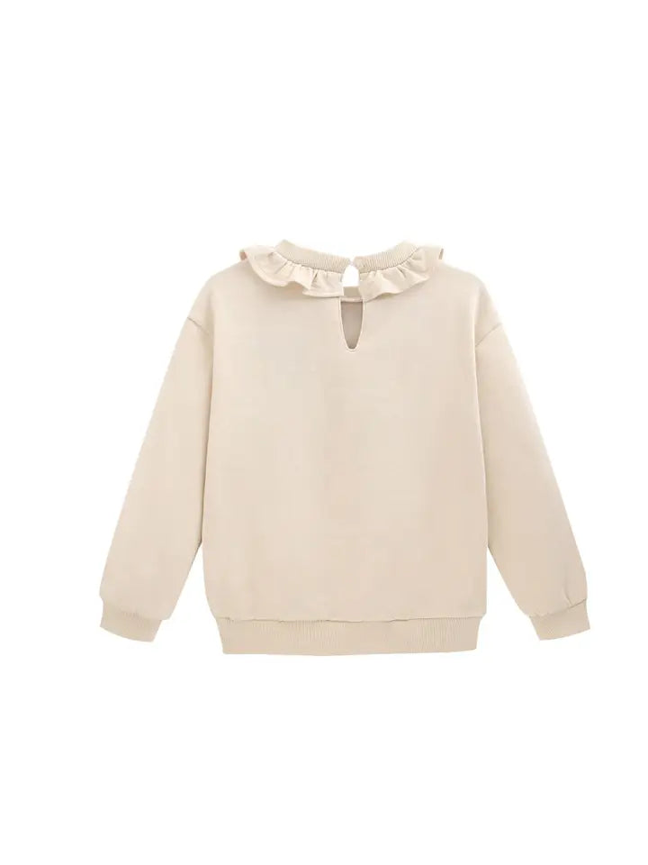Sweatshirt met geborstelde binnenkant, bloemenprint