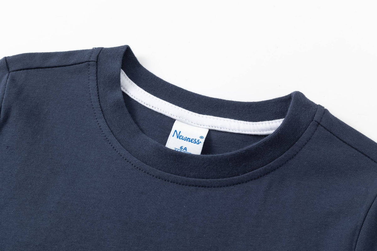 Newness T-shirt à manches longues pour garçon avec imprimé texte - Noir