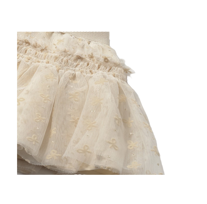 Mayoral tulle rok beige