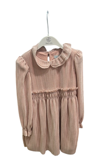 Abel & Lula girls shiny pleated knit dress