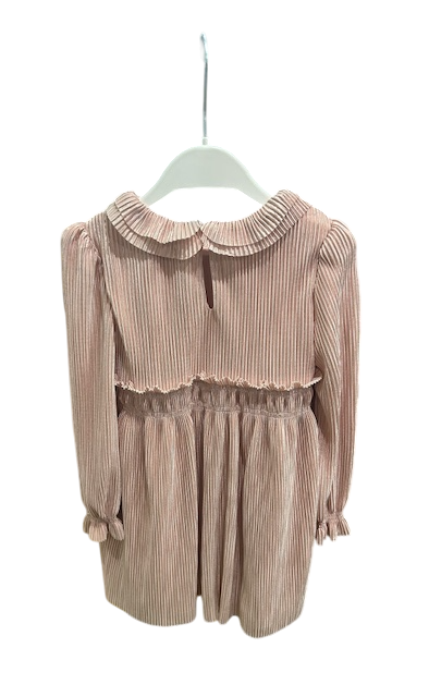 Abel & Lula girls shiny pleated knit dress