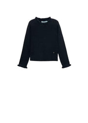 Abel & Lula ribbed knit top with high neck