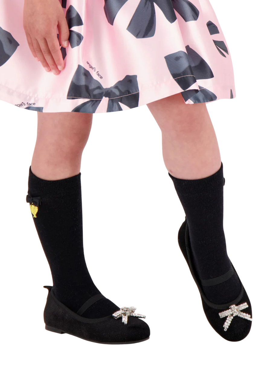Angels face Sofia Diamante Bow Pumps Black