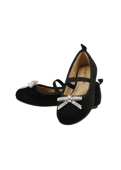 Angels face Sofia Diamante Bow Pumps Black